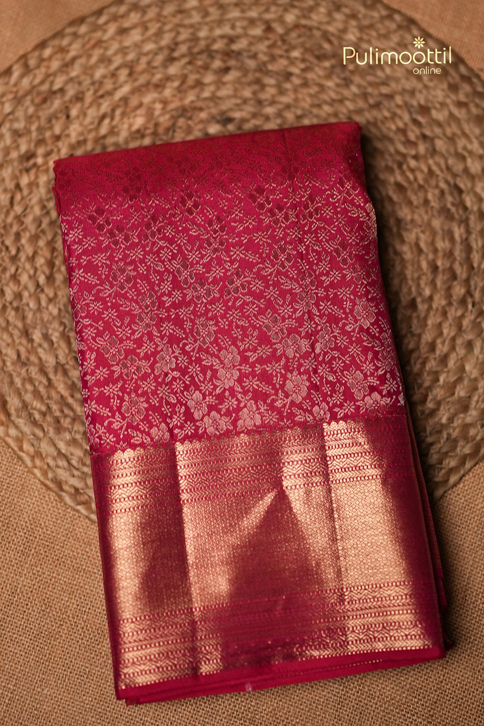 Rani Pink Colour Kanchipuram Brocade Wedding Saree.