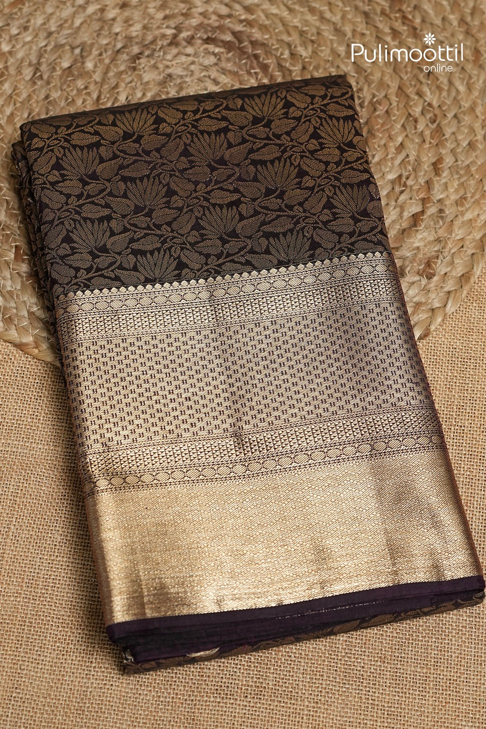 Dark Purple Kanchipuram Brocade Wedding Saree