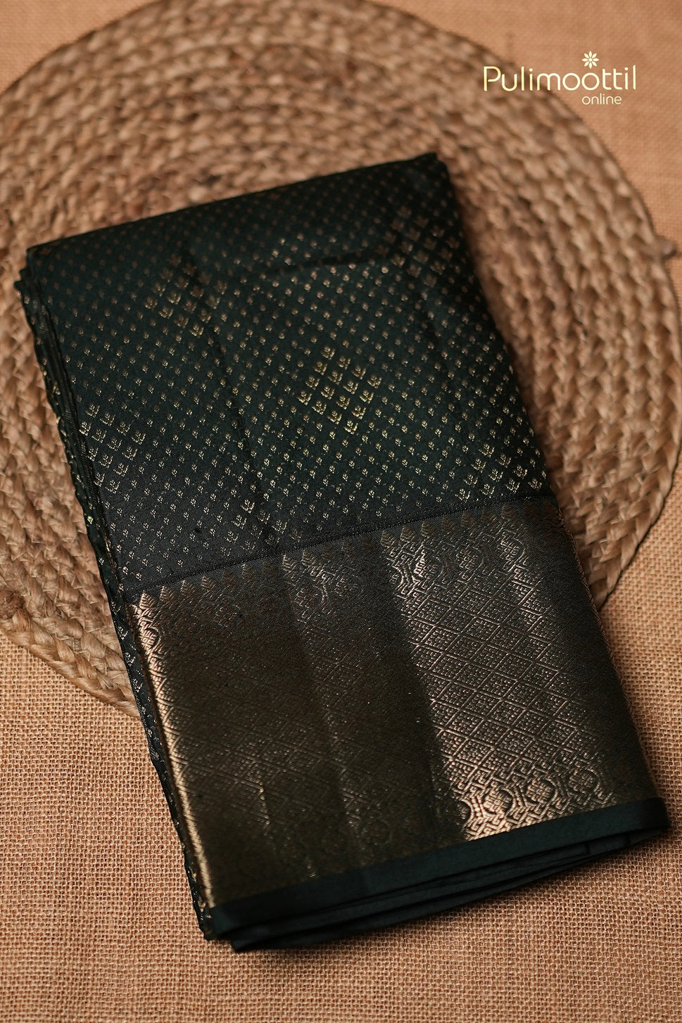 Bottle Green Colour Kanchipuram Brocade Wedding Saree