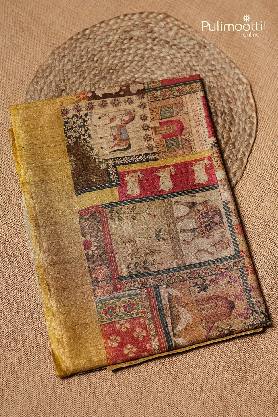 Multicolour Jute Silk Saree