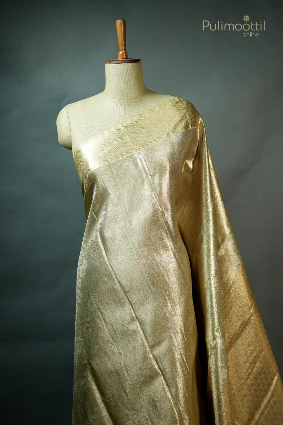 Ivory Colour Semi Brocade Saree