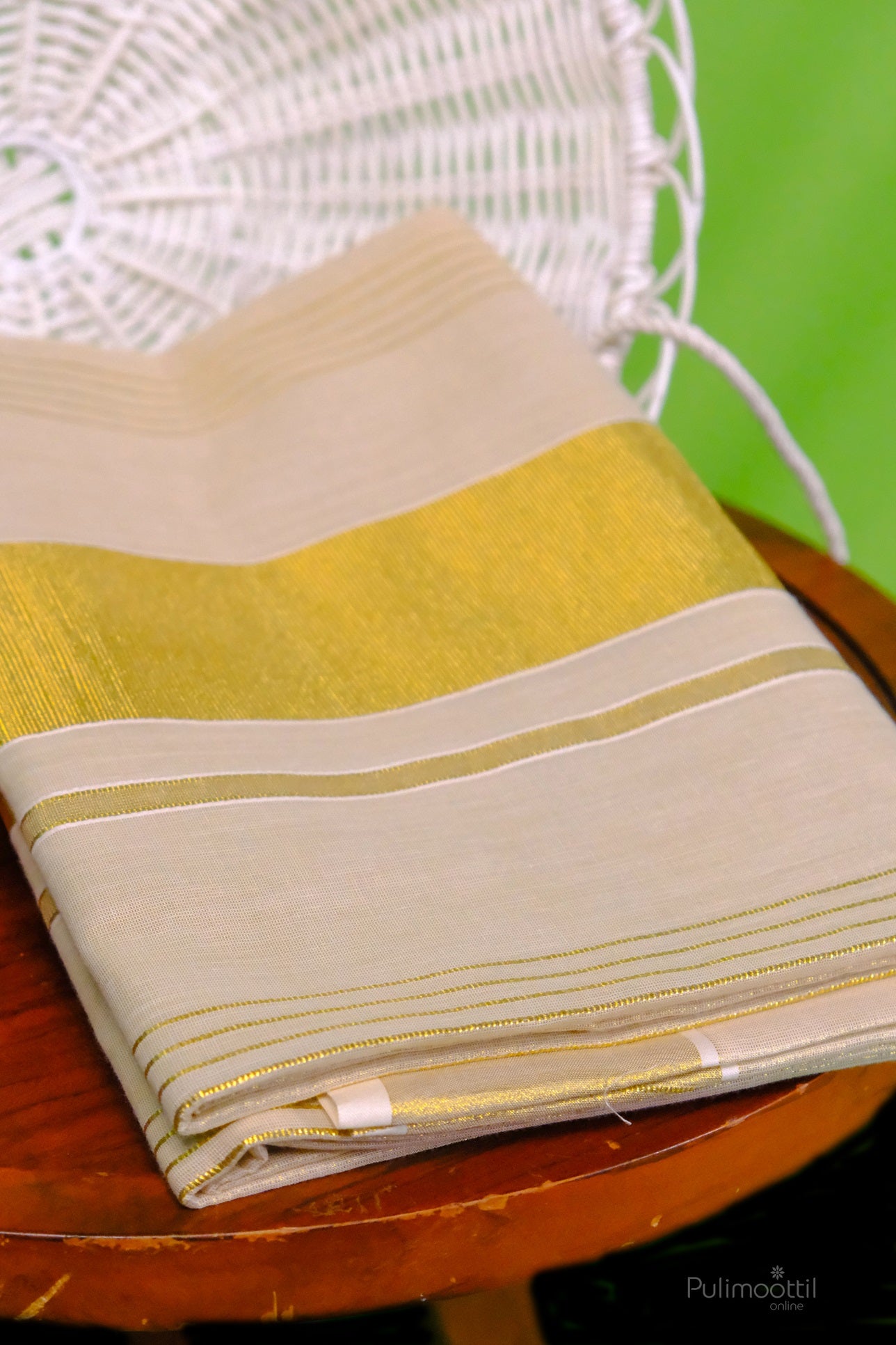 Golden Tissue Kerala Traditional Saree
