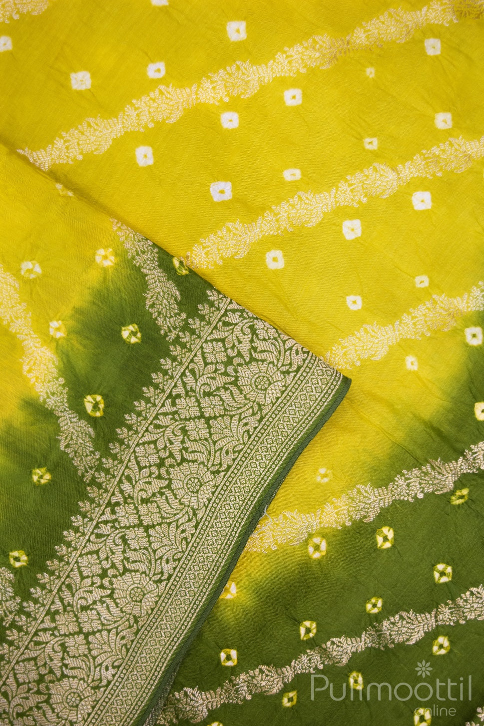 Multicolour Colour Banarasi Bandhini Saree.