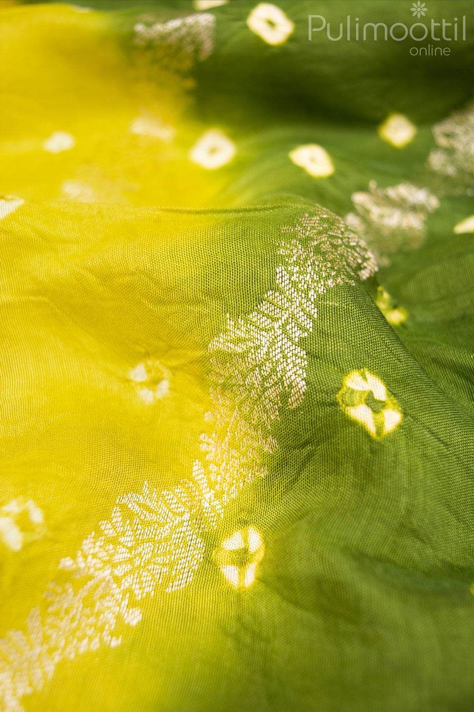 Multicolour Colour Banarasi Bandhini Saree.