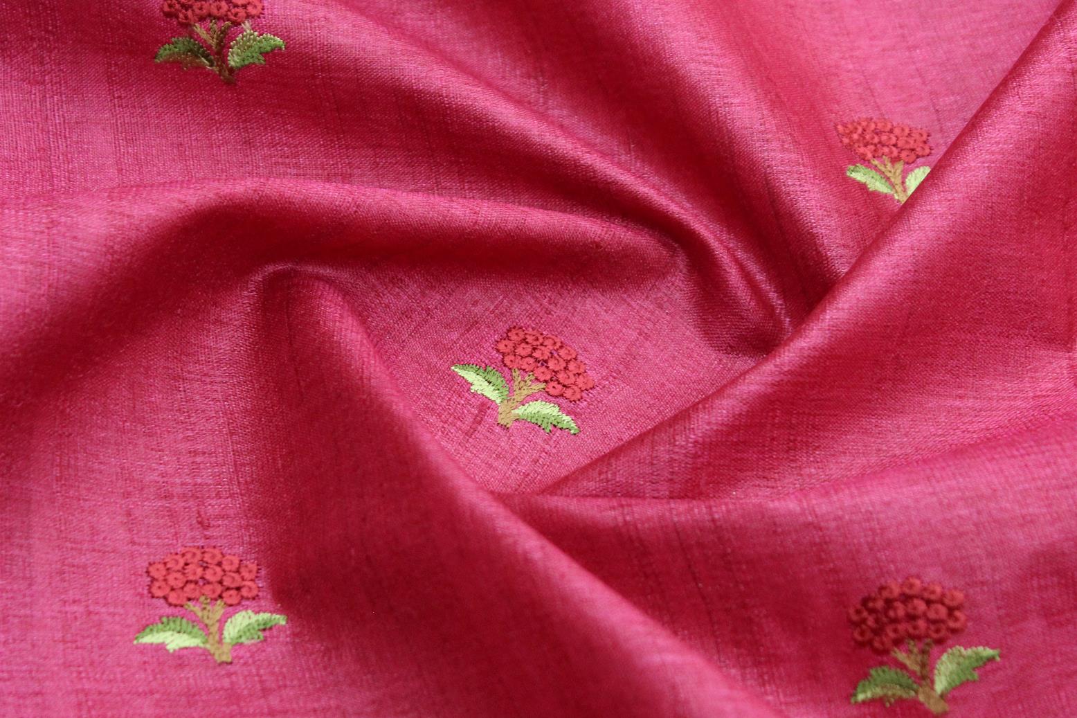Pink - Red mix Colour, Jute Silk Saree