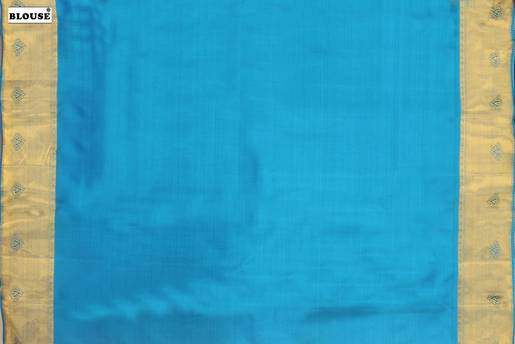 Sky Blue Double shade Colour, Bridal Designer Silk Saree.