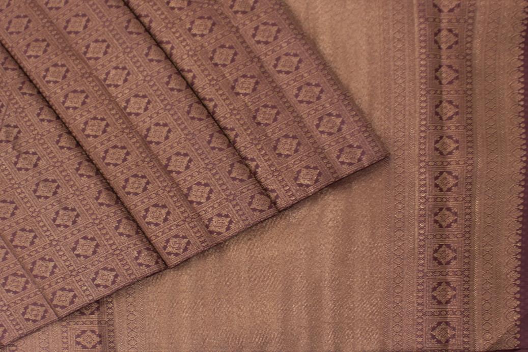 Dusty Purple Colour, Bridal Designer Silk Saree.