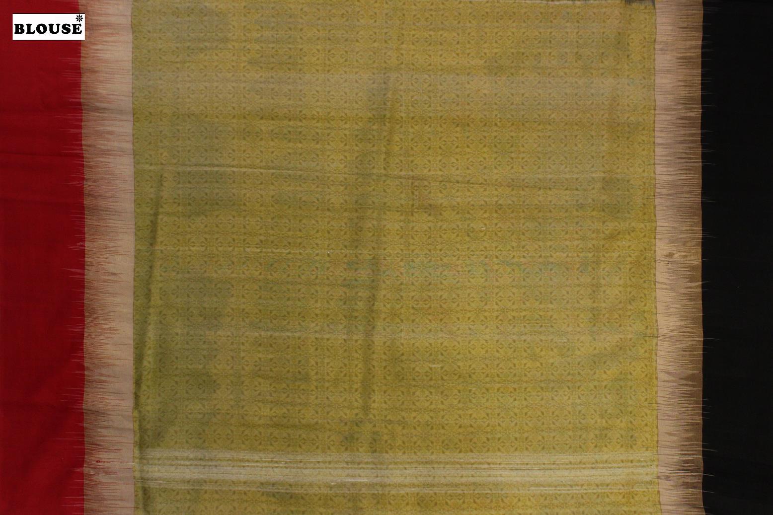 Screen print, Butter silk in Jute weaving Jute Silk Saree