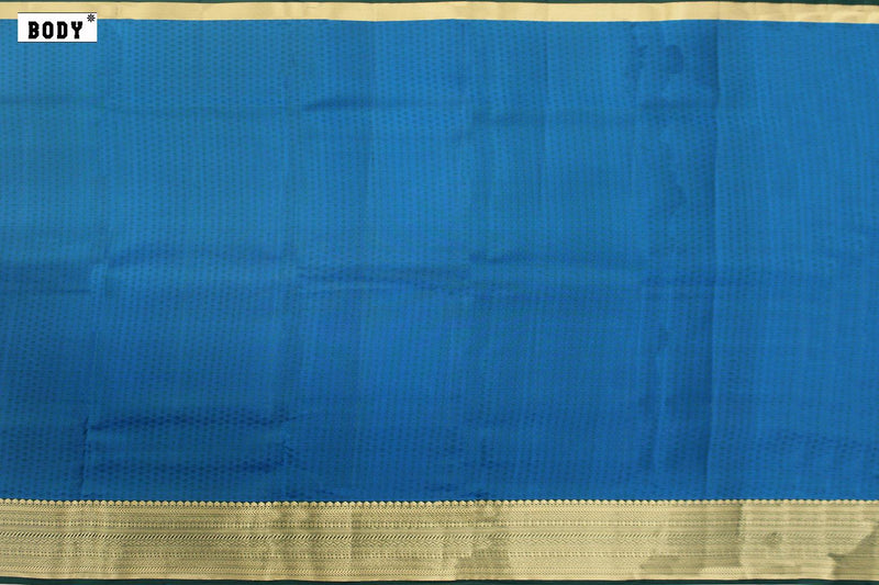Cerulean shade Blue Colour, Kanchipuram Designer Soft Silk Saree