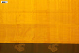 Mango Yellow Colour, Kanchipuram Designer Soft Silk Saree.