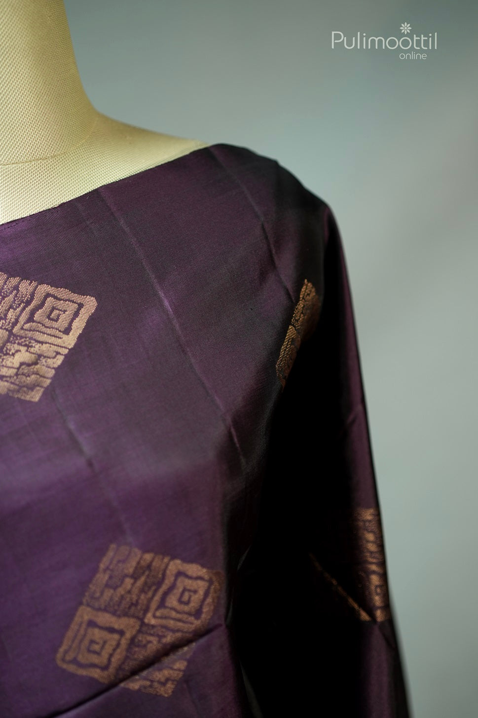 Dark Purple Colour Kanchipuram Soft Silk Saree