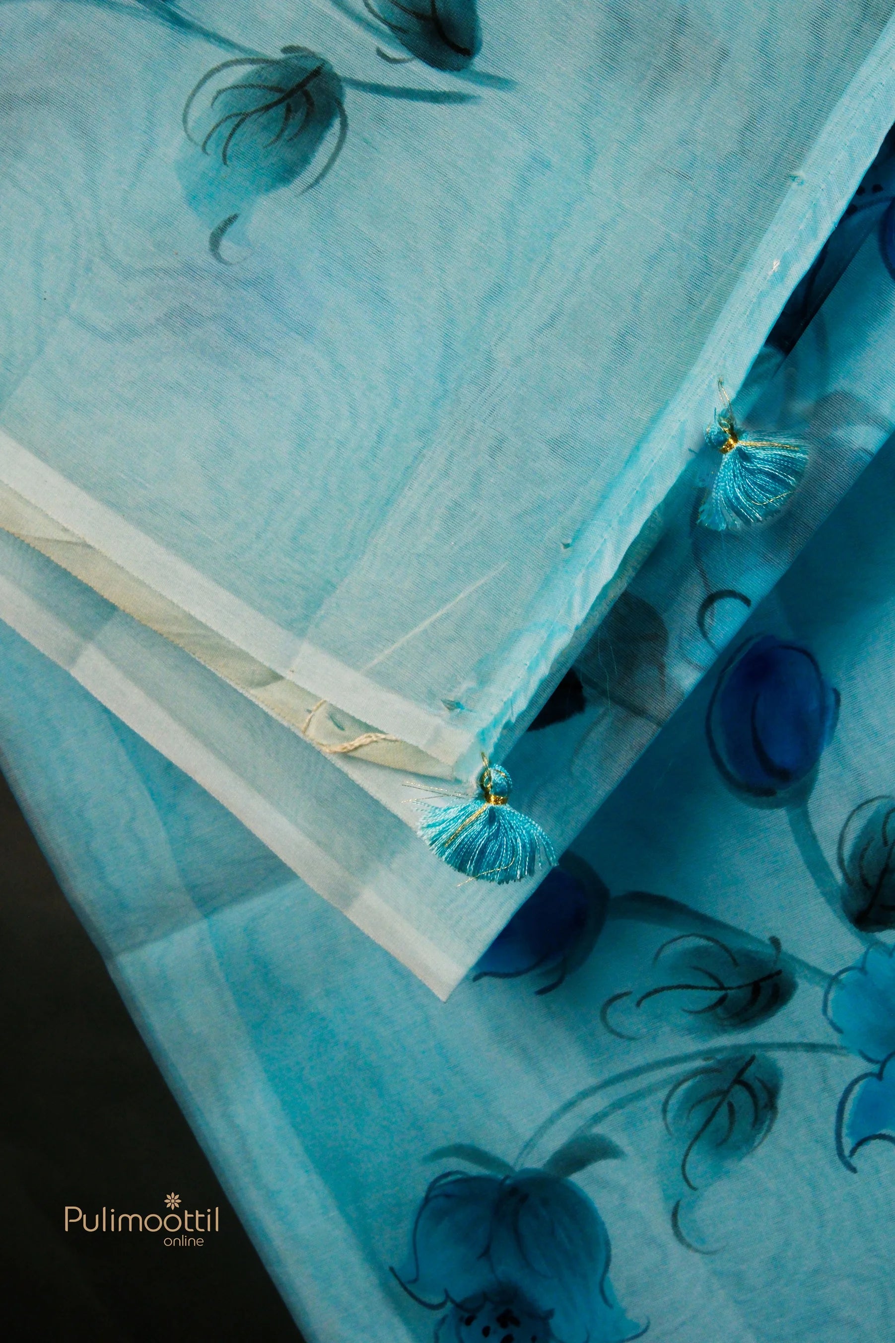 LIGHT BLUE COLOR ORGANZA SAREE