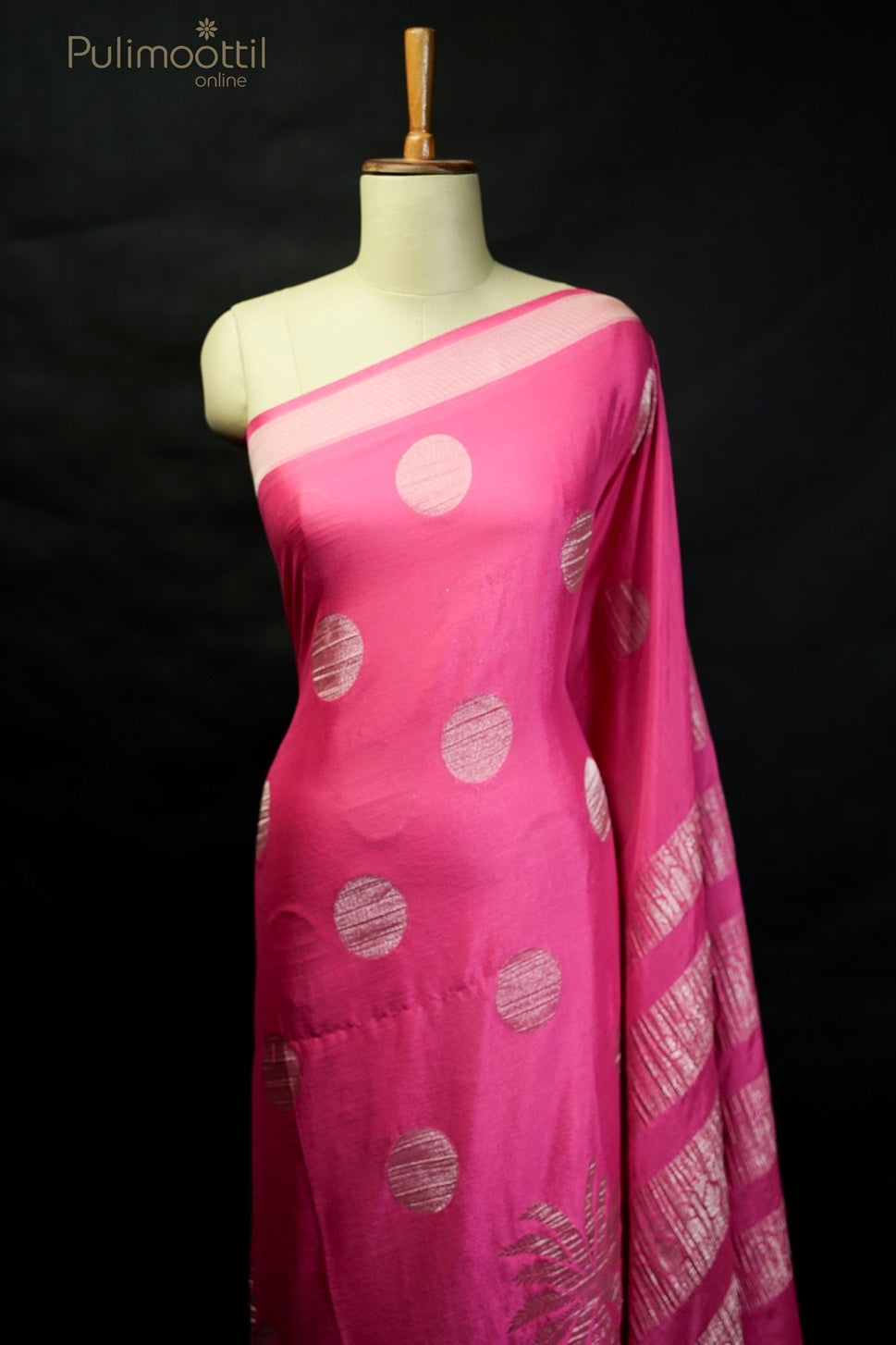 Light Pink Colour Georgette Banarasi Silk Saree
