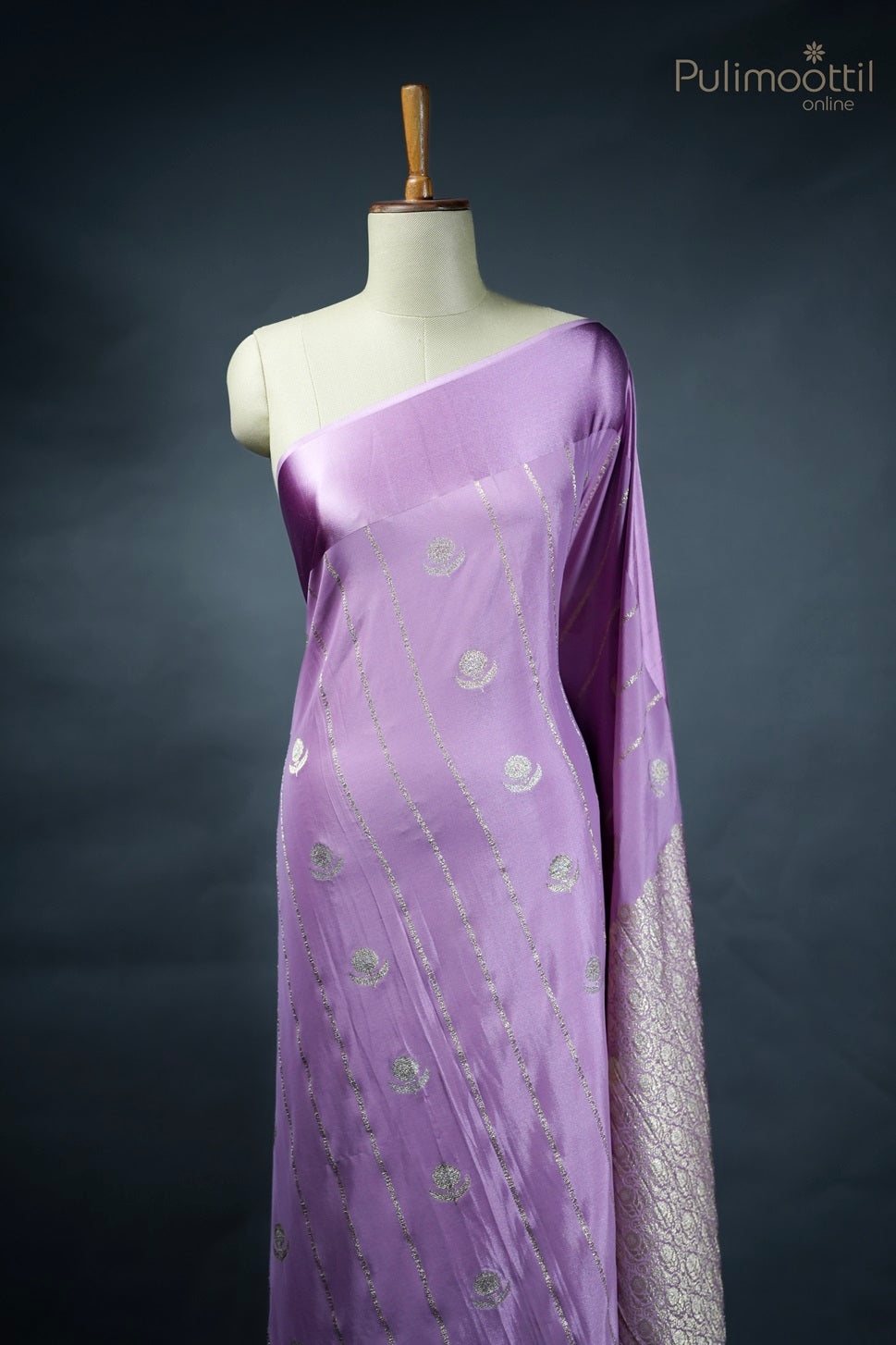 Pastel Lavender Colour Georgette Banarasi Saree