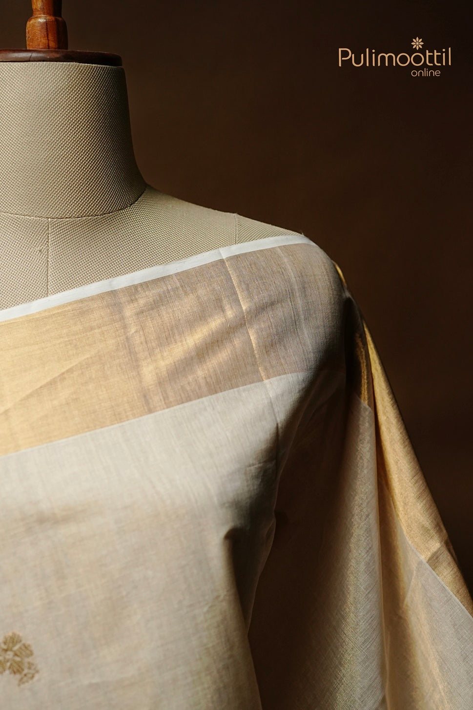 Kerala Traditional Golden Tissue Handloom Set Saree