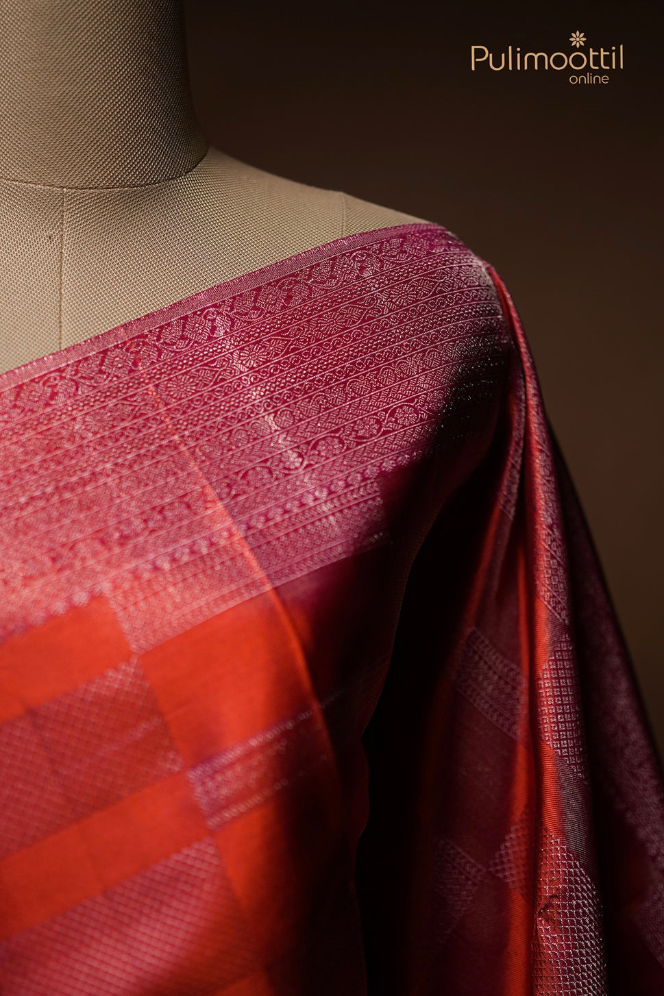 Double Shaded Colour Kanchipuram Brocade Wedding Saree