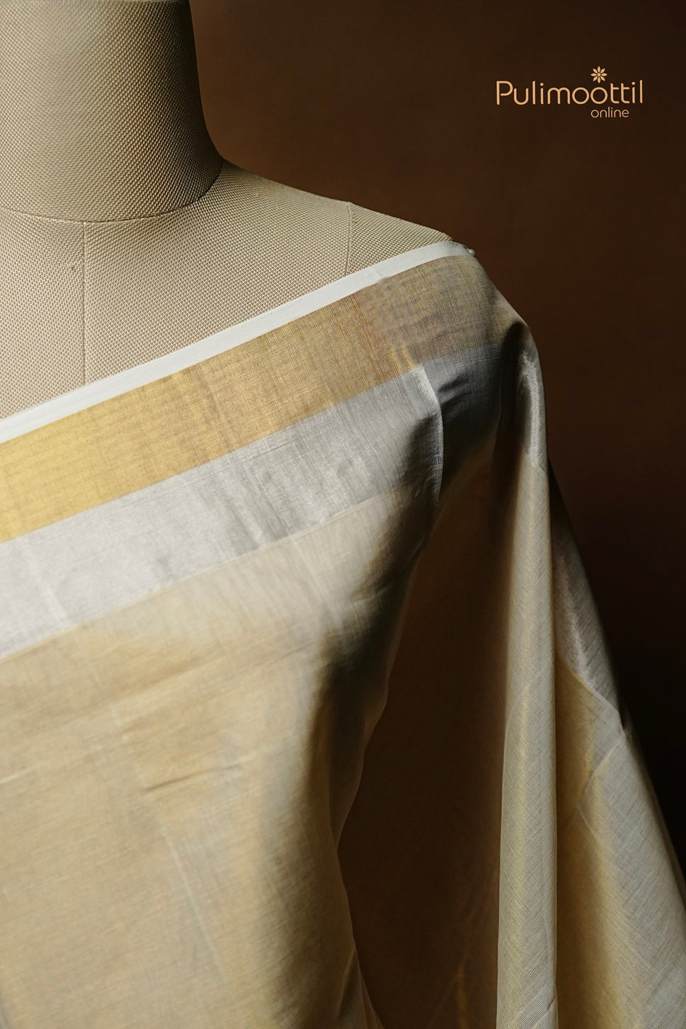 Kerala Traditional Golden Tissue Handloom Set Saree