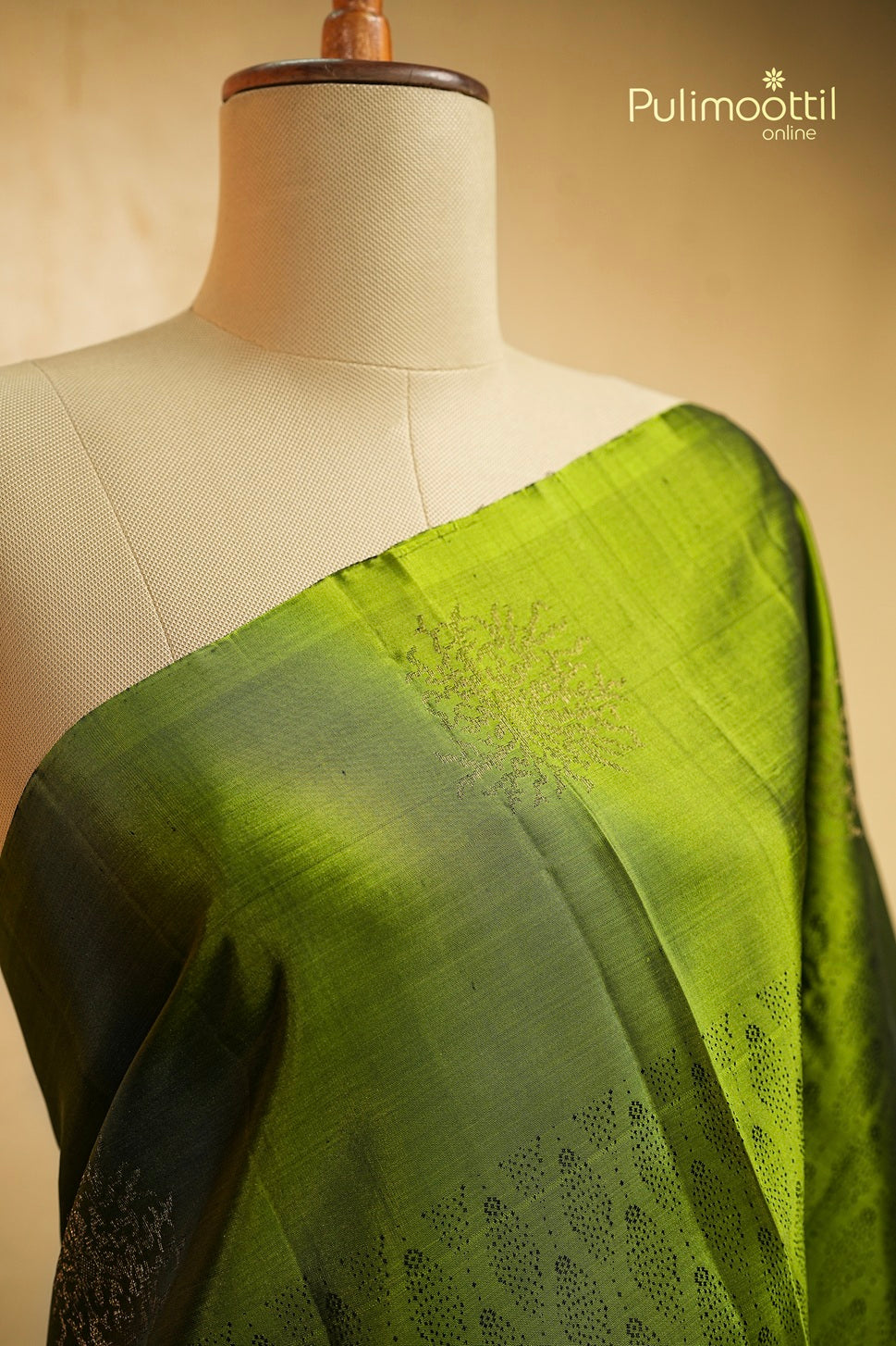 Light Olive Green Colour Kanchipuram Soft Silk Saree