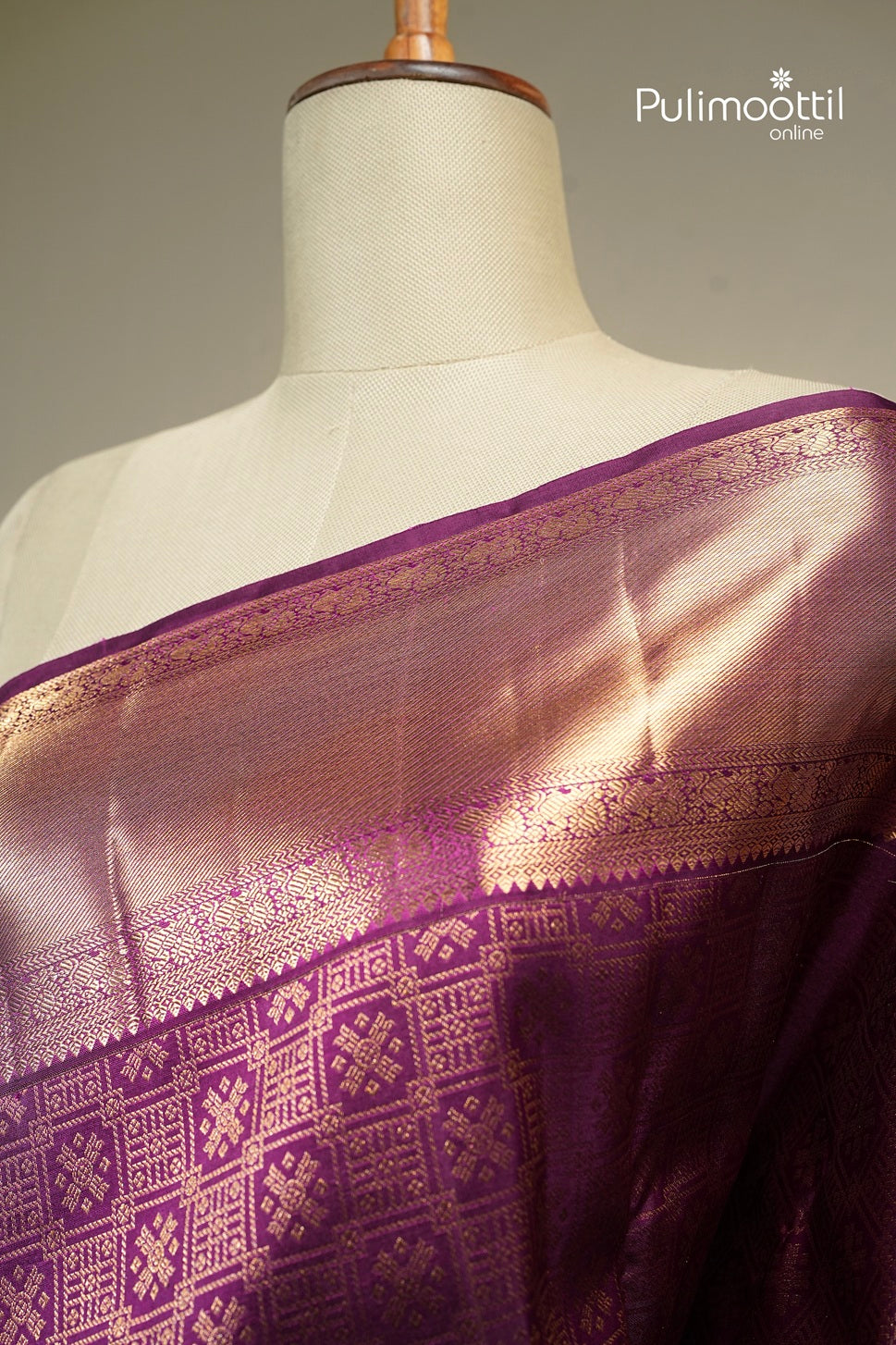Purple Colour Kanchipuram Brocade Wedding Saree