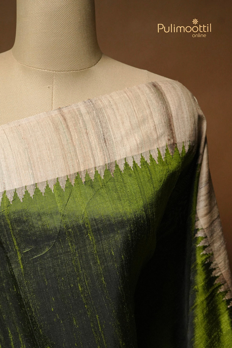 Light Green Colour Jute Silk Saree