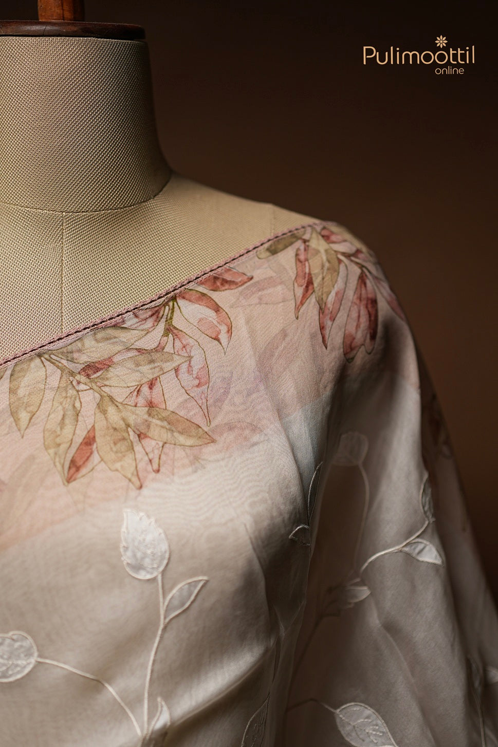 Off White Colour Organza Fancy Saree