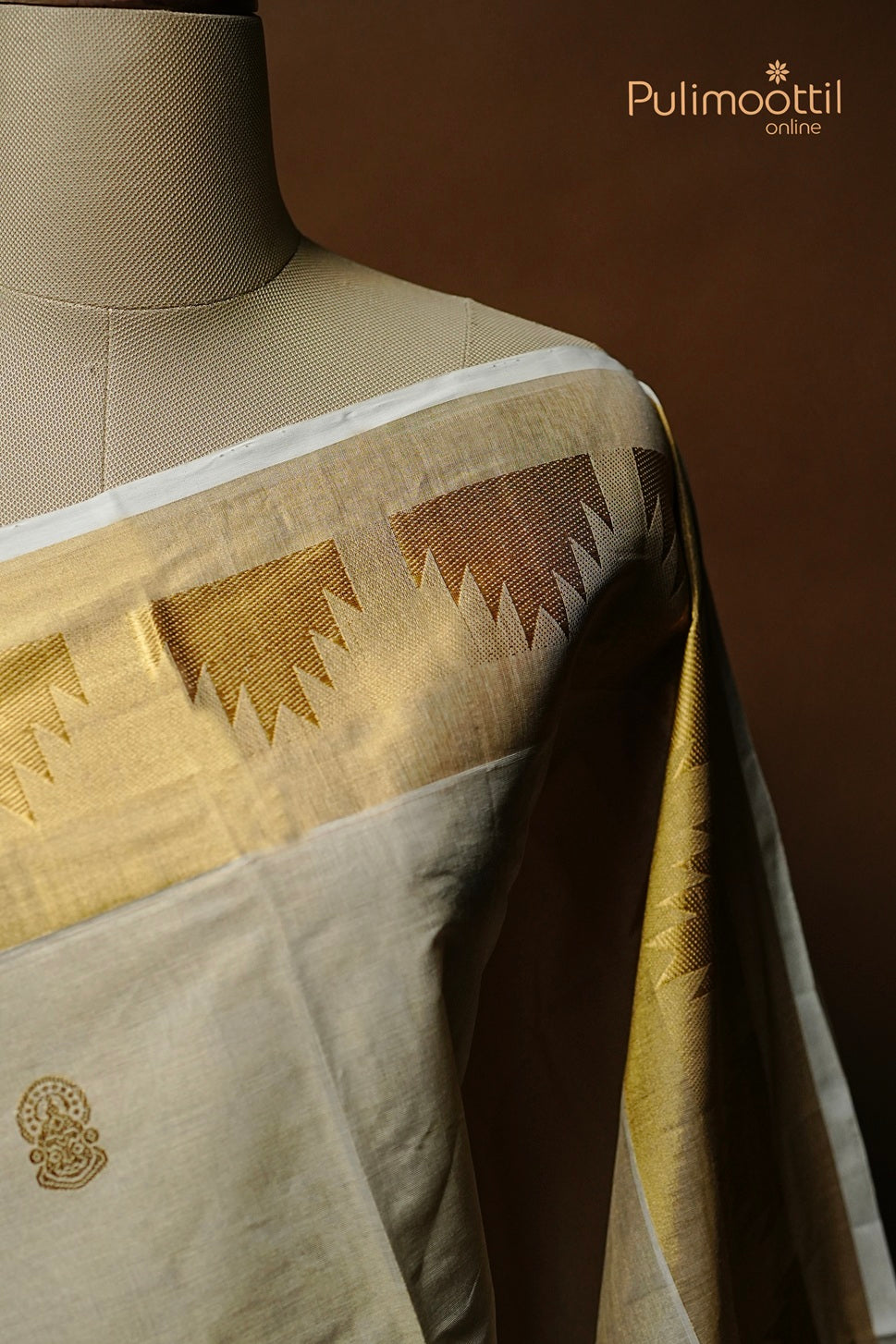 Kerala Traditional Golden Tissue Handloom Set Saree