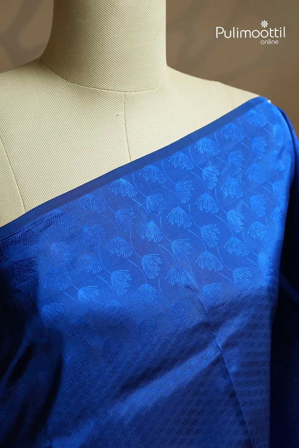 Medium Blue Colour Kanchipuram Self-Design Saree