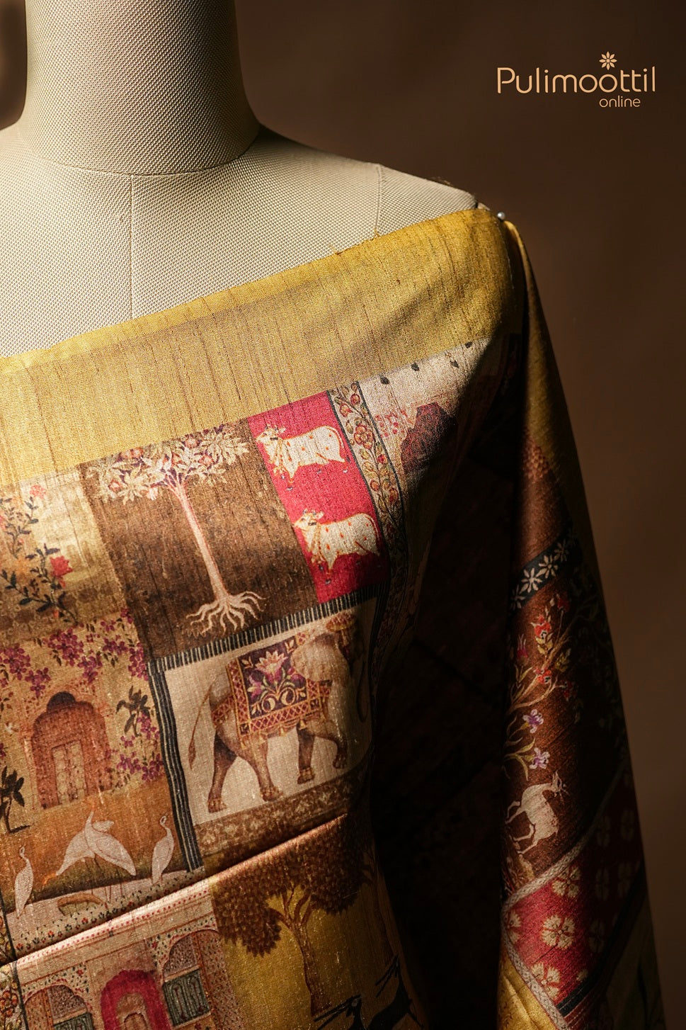 Multicolour Jute Silk Saree