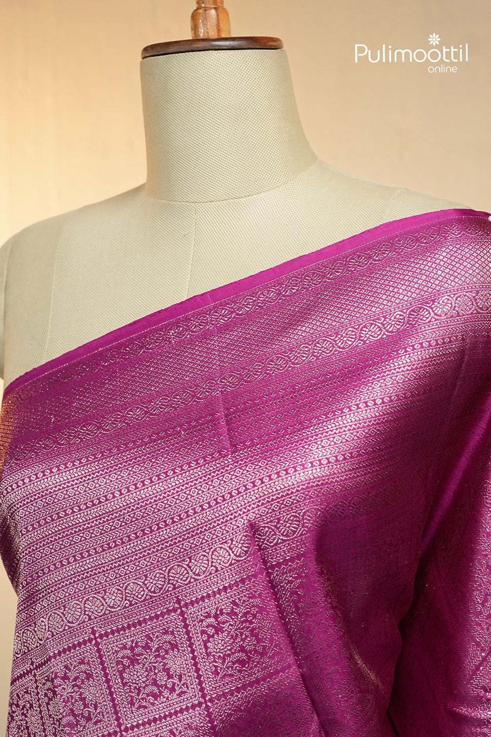 Dark Pink Colour Kanchipuram Brocade Wedding Saree