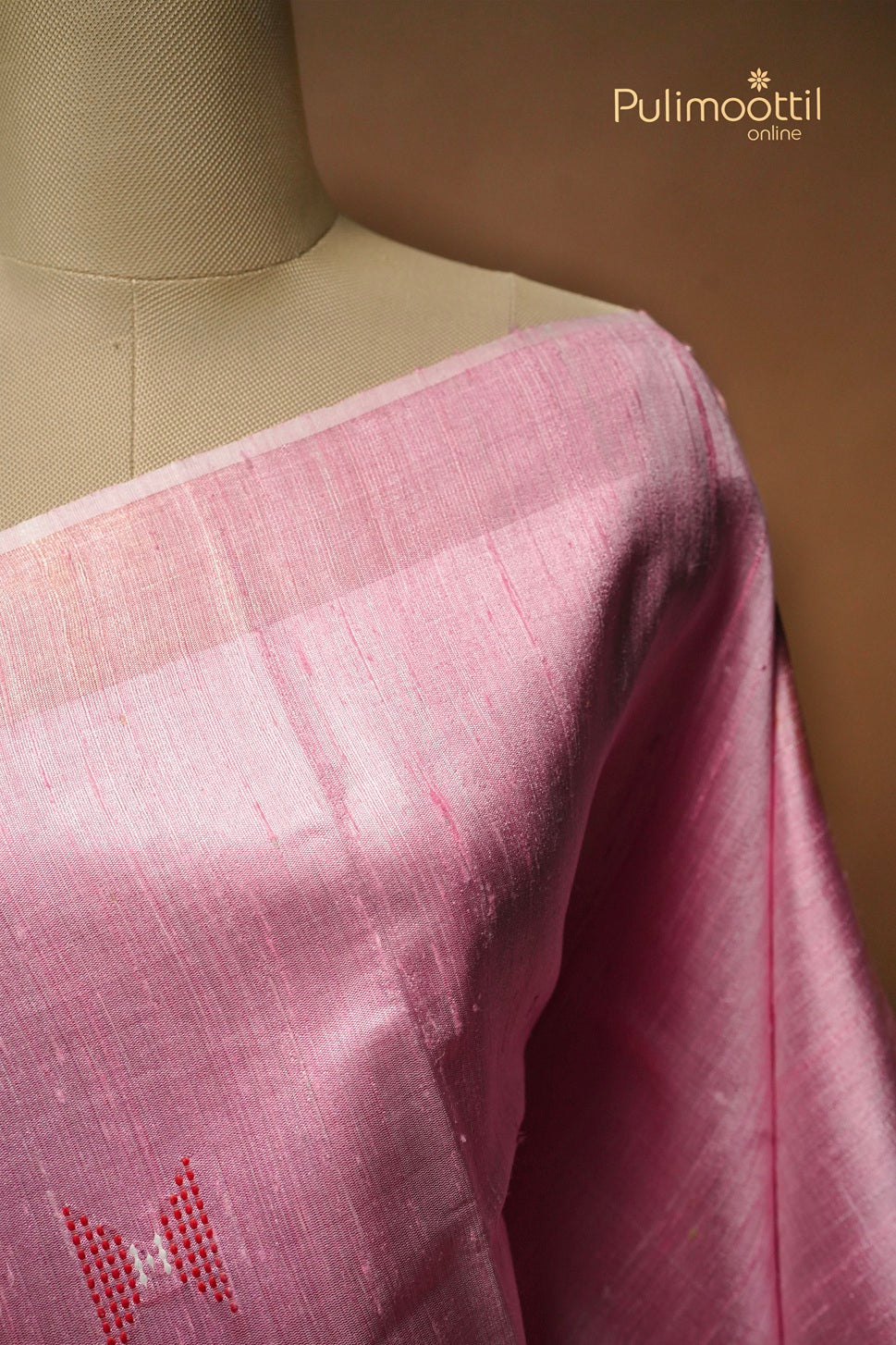 Baby Pink Colour Jute Silk Saree