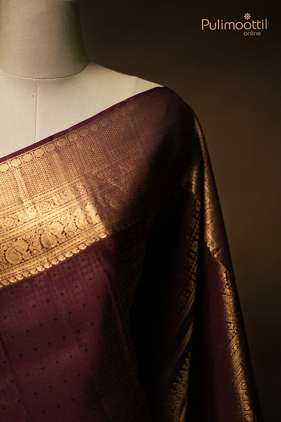 Dark Maroon Colour Kanchipuram Brocade Wedding Saree