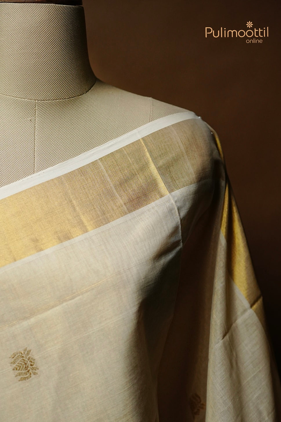 Kerala Traditional Golden Tissue Handloom Set Saree