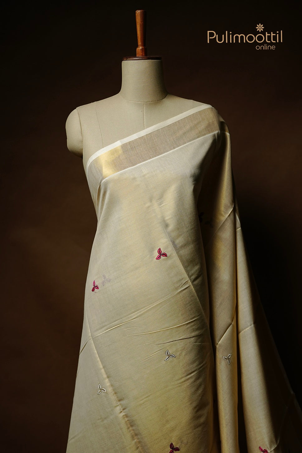 Kerala Traditional Golden Tissue Set Saree