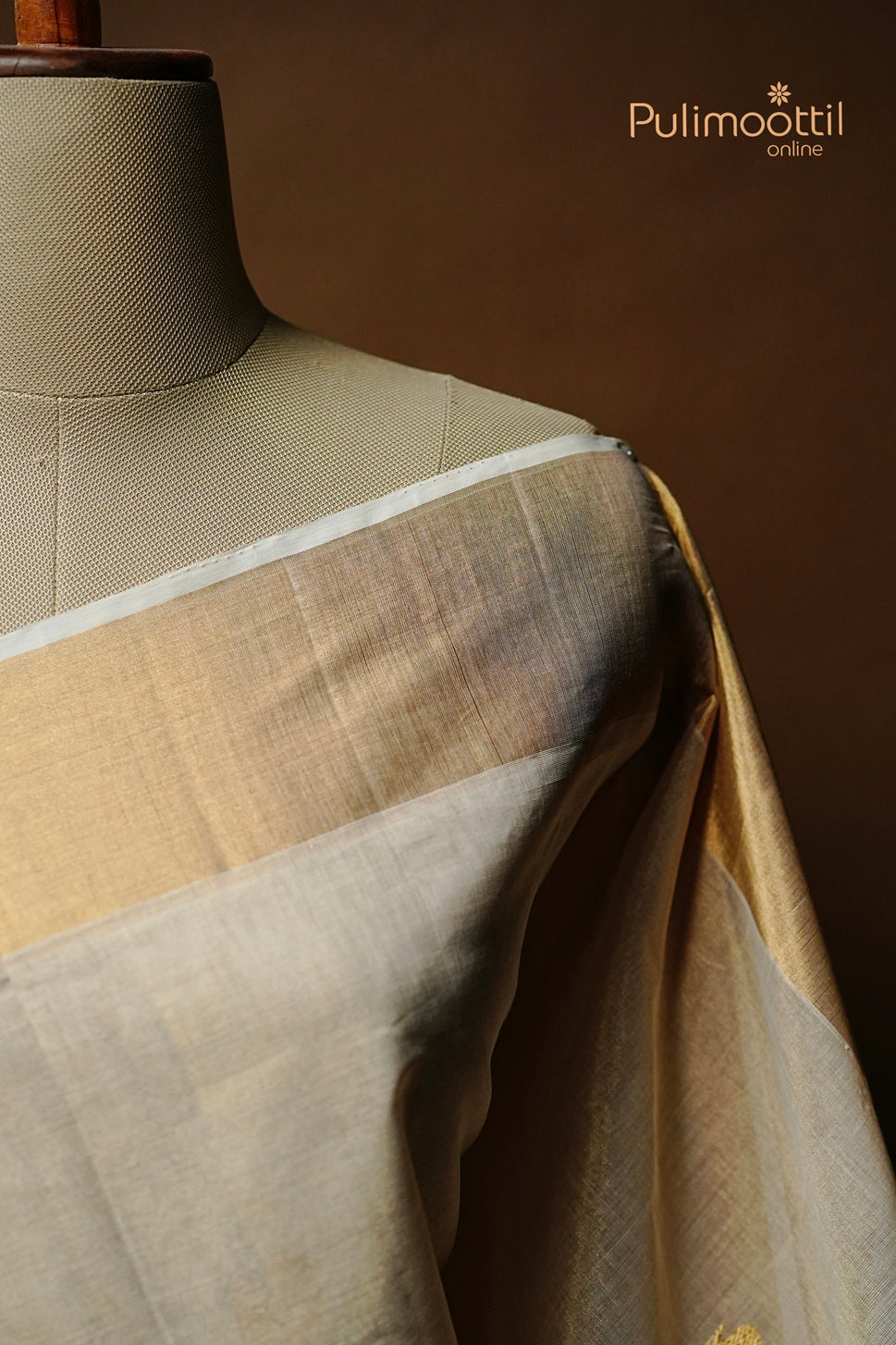 Kerala Traditional Golden Tissue Handloom Set Saree