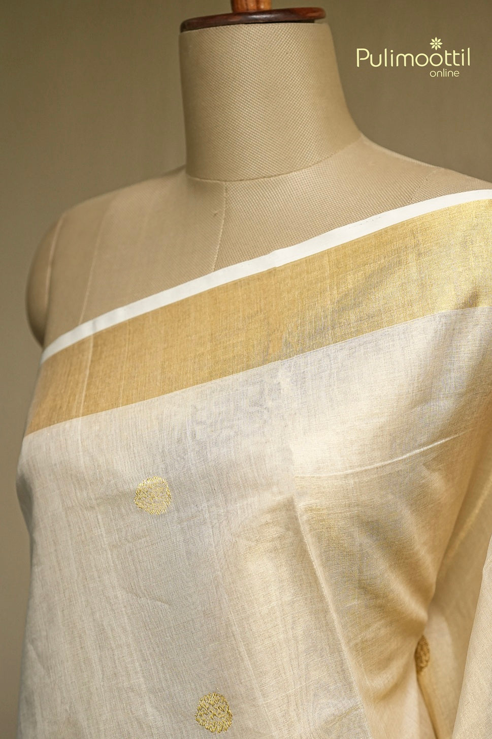 Kerala Traditional Golden Tissue Handloom Set Saree