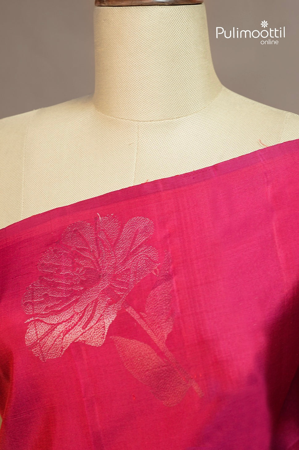 Dark Pink Colour Kanchipuram Designer Saree