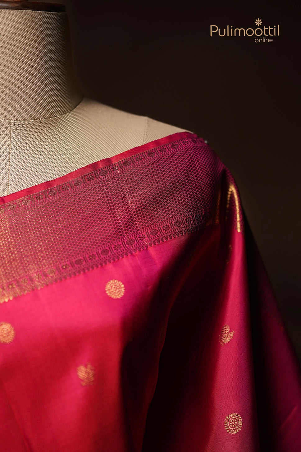 Rani Pink Colour Kanchipuram Brocade Wedding Saree