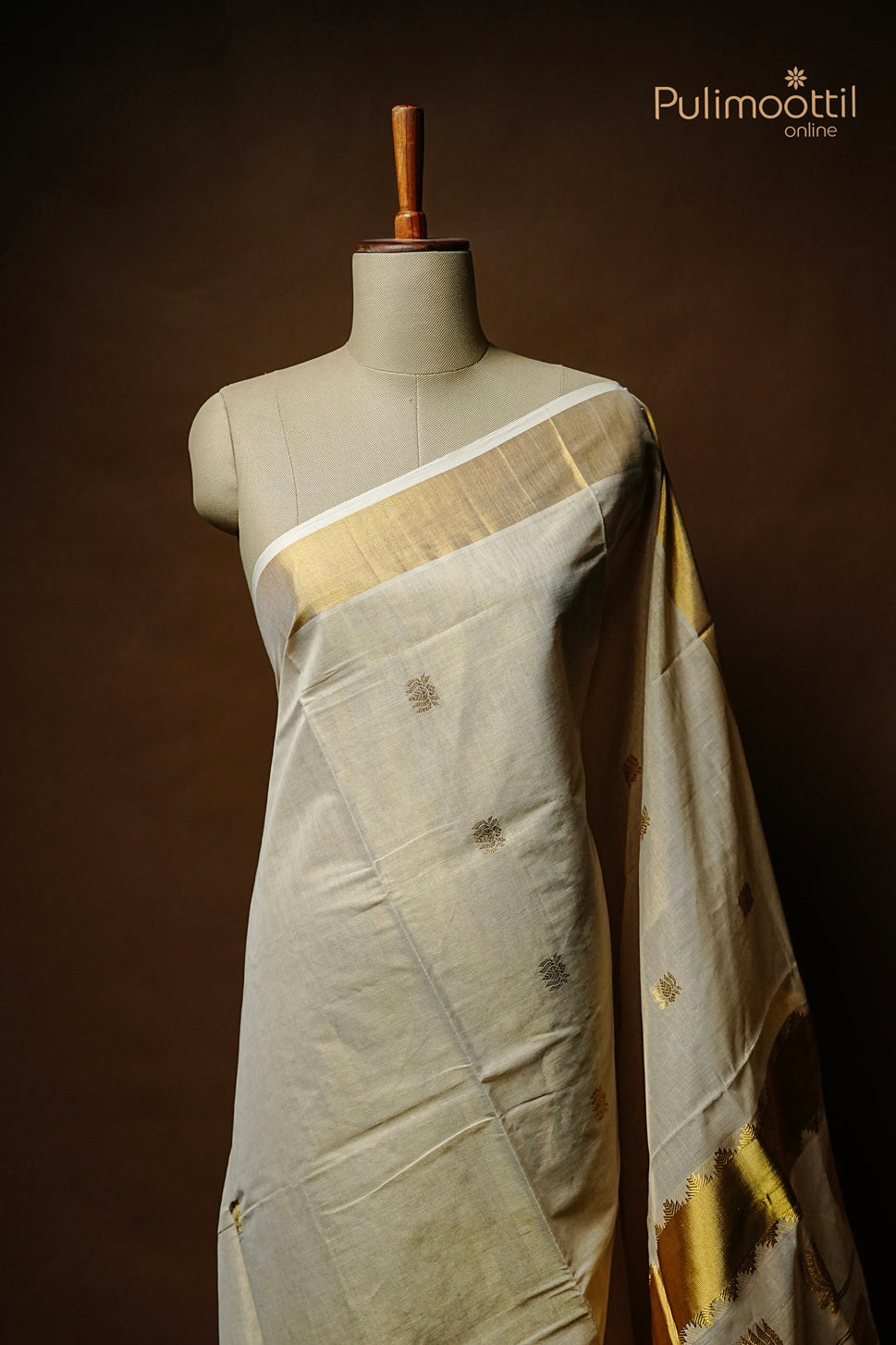 Kerala Traditional Golden Tissue Handloom Set Saree