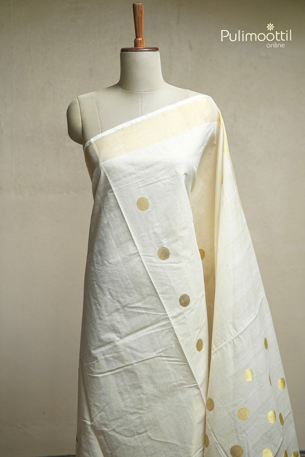 Kerala Traditional Golden Tissue Handloom Set Saree