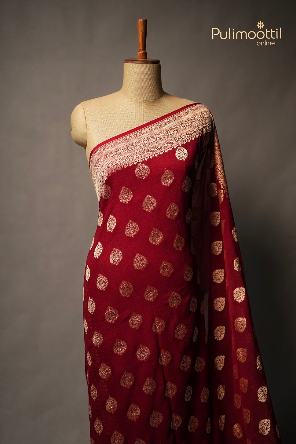Maroon Colour Banarasi Saree