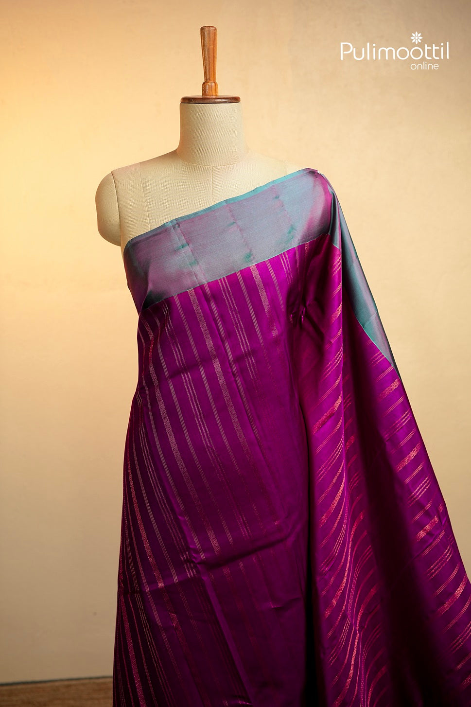 Dark Pink Colour Kanchipuram Soft Silk Saree