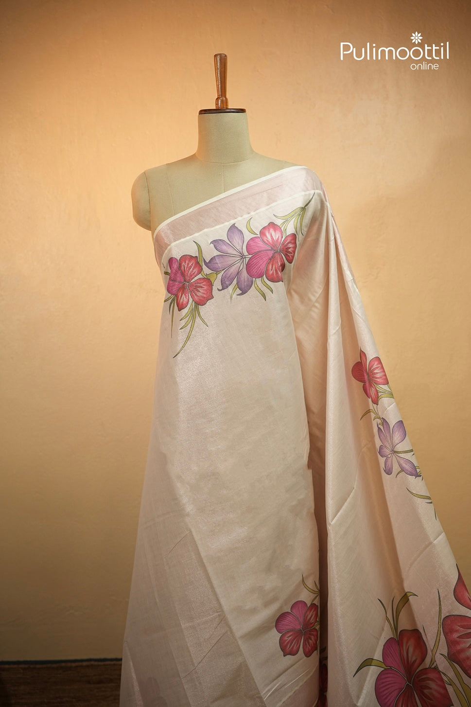 Kerala Traditional Rose Gold Set Saree