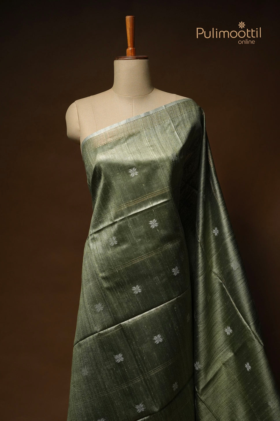 Pastel Green Colour Jute Silk Saree