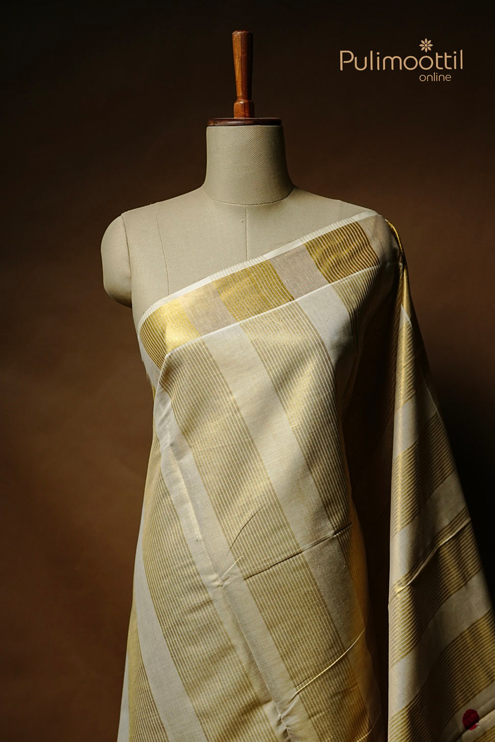 Kerala Traditional Golden Tissue Set Saree