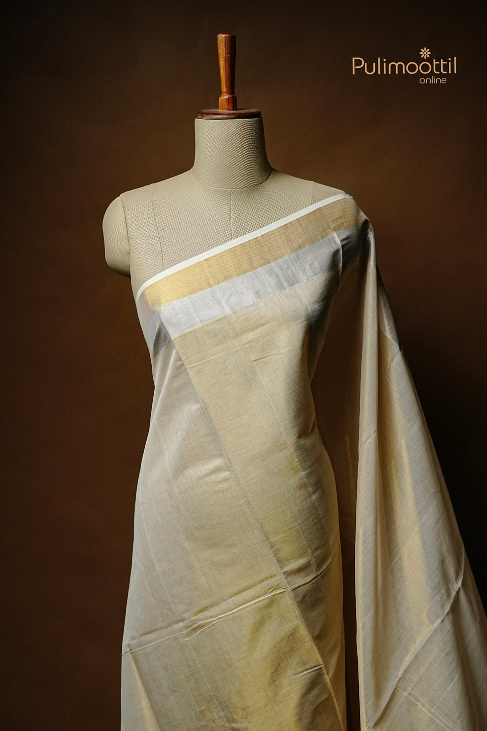 Kerala Traditional Golden Tissue Handloom Set Saree