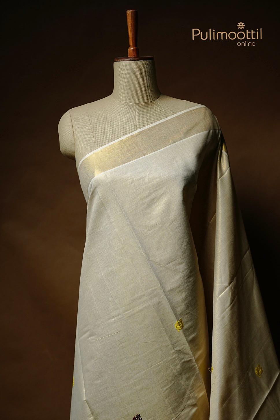 Kerala Traditional Golden Tissue Set Saree