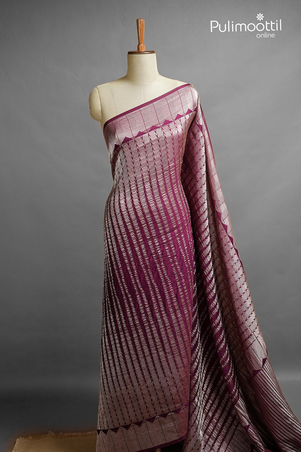 Purple Colour Banarasi Saree