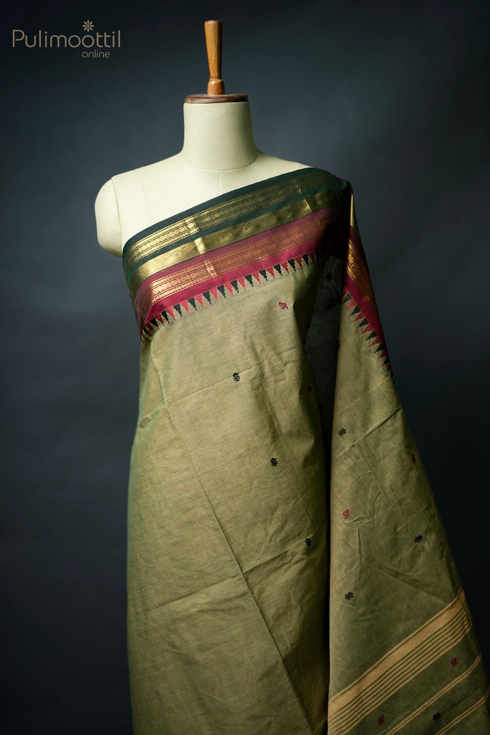 Chikoo Colour Kalyani Cotton Saree