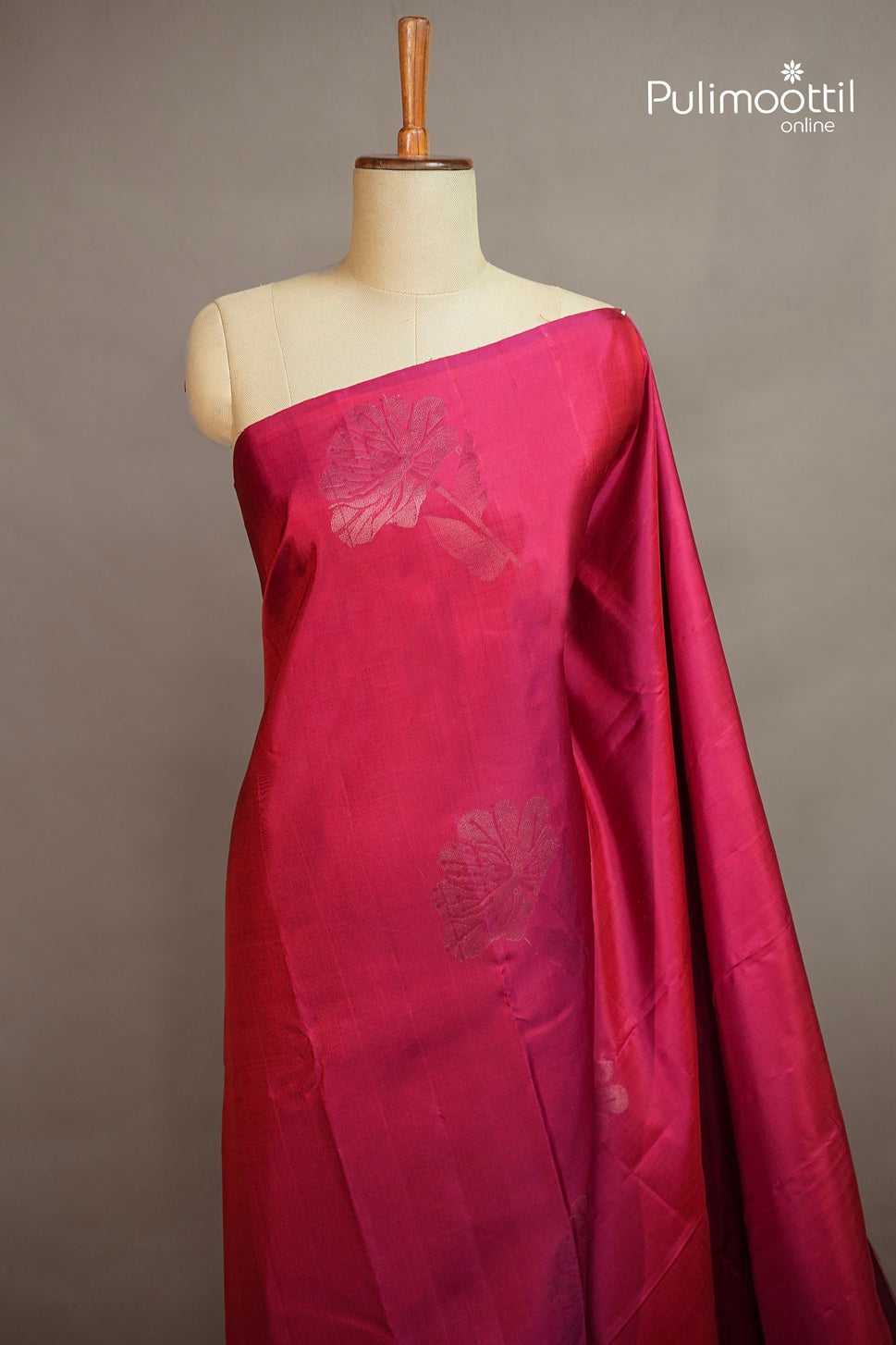 Dark Pink Colour Kanchipuram Designer Saree