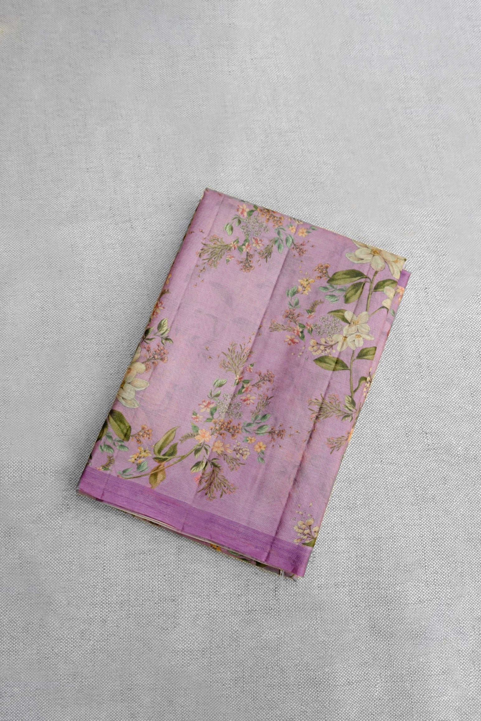 Lavender Color Tussar Silk Saree
